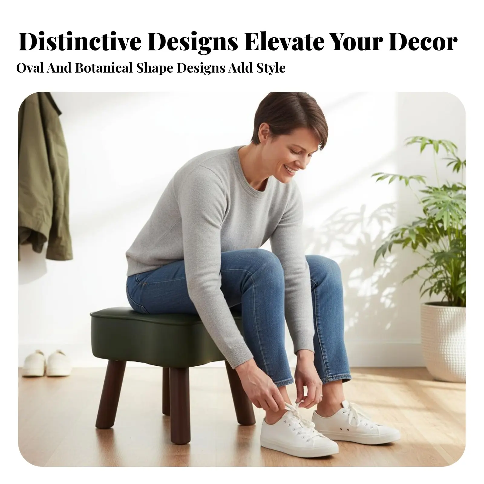Upholstered Botanical Design Stool Multifunctional Household Furniture Soft Padding Anti-Slip Foot Pads for Children, Women
Upholstered Botanical Design Stool Multifunctional Household Furniture Soft Padding Anti-Slip Foot Pads for Children, Women