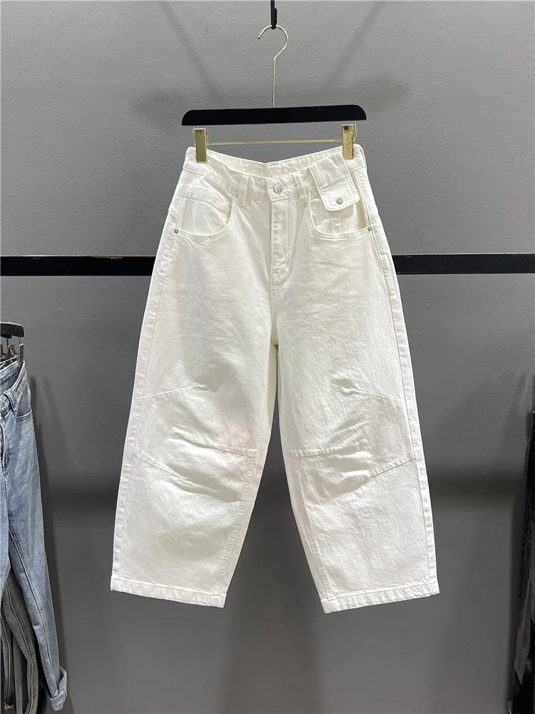 White Wide Leg Denim Jeans Women's Loose Casual Dad Harlan Pants Summer New Design Cotton Stretch Denim Casual Loose Fit
White Wide Leg Denim Jeans Women's Loose Casual Dad Harlan Pants Summer New Design Cotton Stretch Denim Casual Loose Fit