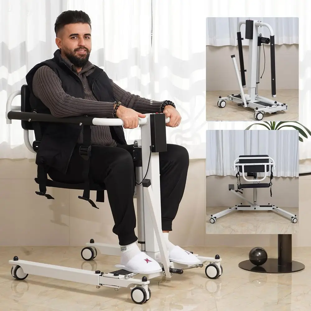 Electric Patient Transfer Chair: Adjustable Height & Base Width, Portable Mobility Aid for Elderly, Bed to Wheelchair/Sofa/Toile
Electric Patient Transfer Chair: Adjustable Height & Base Width, Portable Mobility Aid for Elderly, Bed to Wheelchair/Sofa/Toile