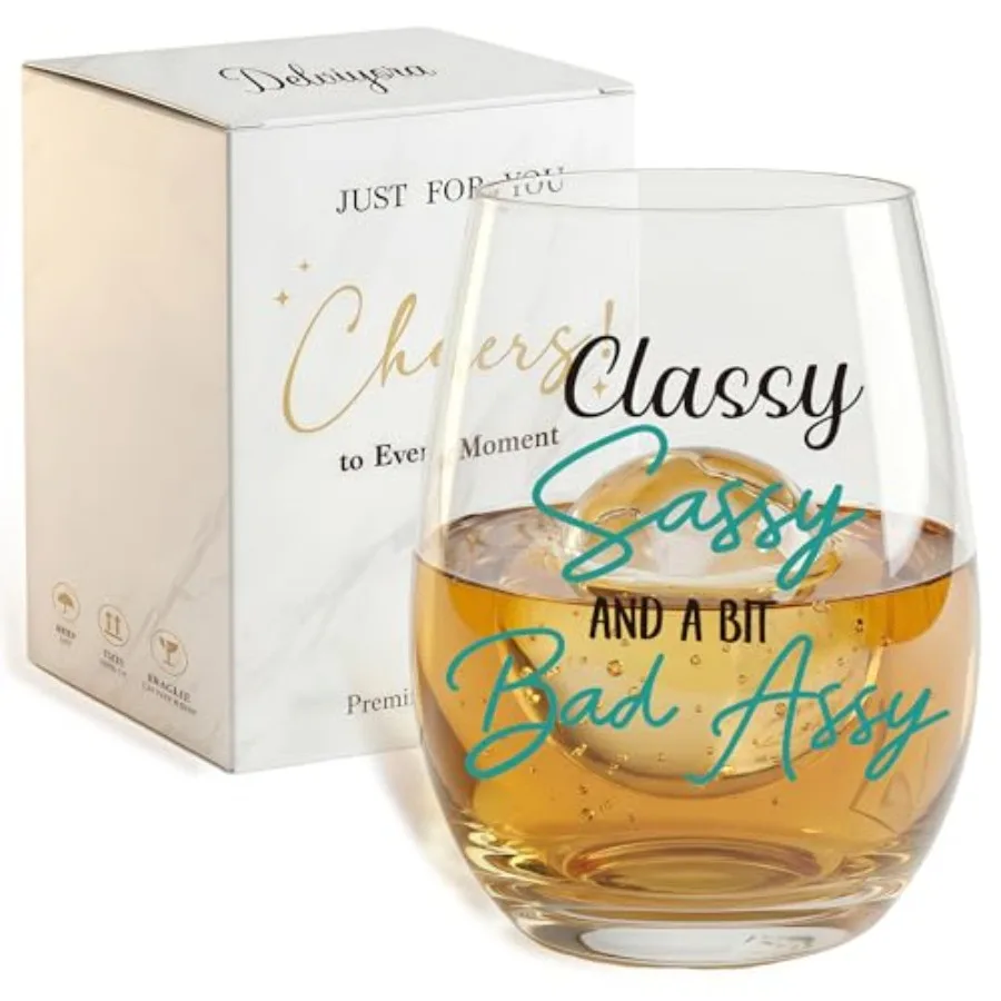 Funny Wine Glass for Women, Classy Sassy and a Bit Bad Assy, Novelty Sassy Gift for Her, Unique Birthday Christmas Gift for Fri
Funny Wine Glass for Women, Classy Sassy and a Bit Bad Assy, Novelty Sassy Gift for Her, Unique Birthday Christmas Gift for Fri