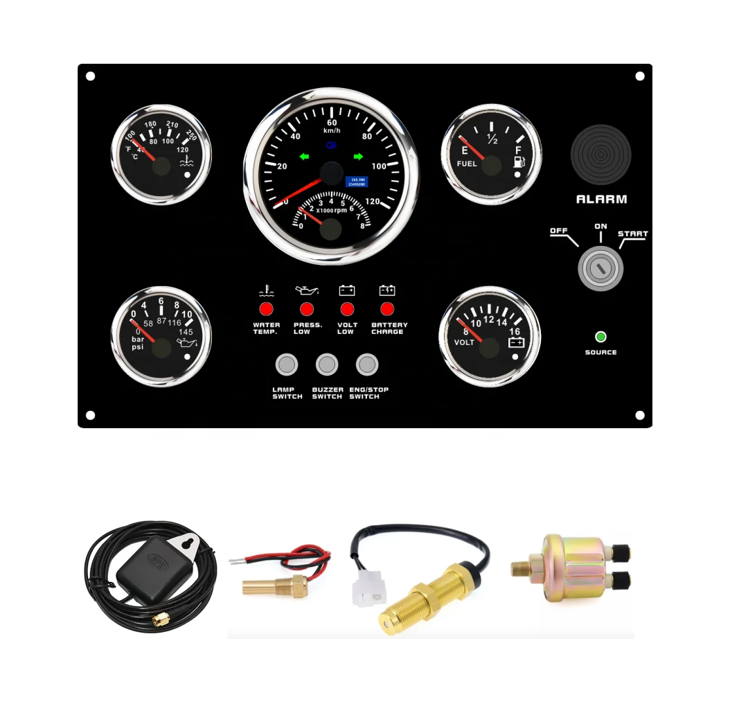 12V Red LED 5-Gauge Cluster Instrument Panel New Condition Analog Display for Marine Boat Car Compatible with Oil Gauge Set
12V Red LED 5-Gauge Cluster Instrument Panel New Condition Analog Display for Marine Boat Car Compatible with Oil Gauge Set