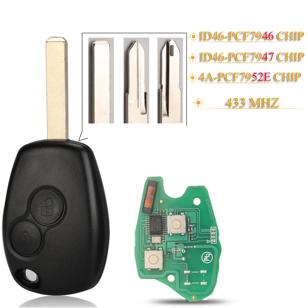 Автомобильный пульт дистанционного управления jingyuqin, для Renault Duster Modus Clio 3 поддерживается DACIA Logan Sandero Kangoo Nissan NV400 433 МГц PCF7947/7946/7952E
Автомобильный пульт дистанционного управления jingyuqin, для Renault Duster Modus Clio 3 поддерживается DACIA Logan Sandero Kangoo Nissan NV400 433 МГц PCF7947/7946/7952E