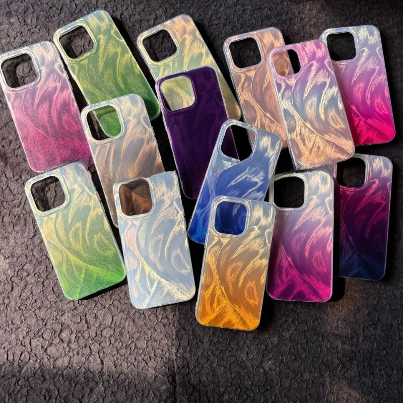 Gradient Laser Phone Case Compatible with iPhone 15 Pro Max, 14, 13, 12, 11 in Feather Yarn IMD Material
Gradient Laser Phone Case Compatible with iPhone 15 Pro Max, 14, 13, 12, 11 in Feather Yarn IMD Material