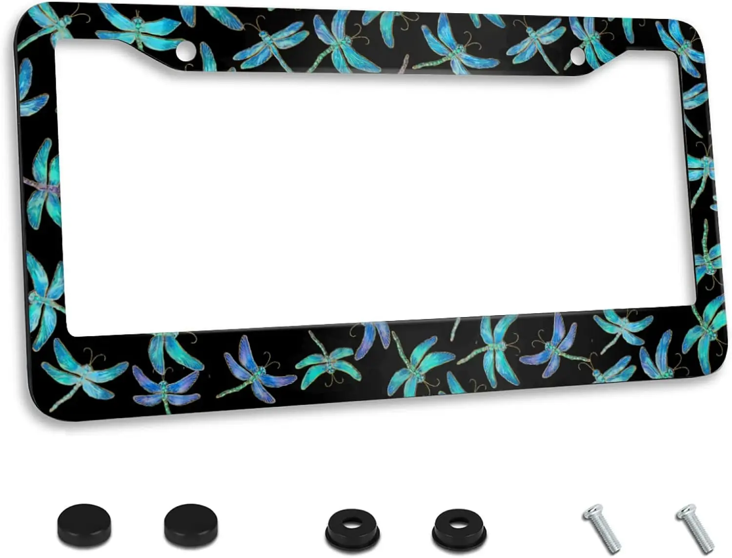 Stainless Steel License Plate Frame Dragonfly Design Decorative Car Accessory with Screws Fits US Standard Plates 12.2x6.3 in
Stainless Steel License Plate Frame Dragonfly Design Decorative Car Accessory with Screws Fits US Standard Plates 12.2x6.3 in