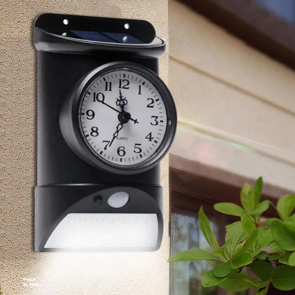 2Pcs garden Solar Powered Wall Mount Clock Hygrometer Thermometer Sensor Light Lamp Needle Wall Clocks Home Decor
2Pcs garden Solar Powered Wall Mount Clock Hygrometer Thermometer Sensor Light Lamp Needle Wall Clocks Home Decor
