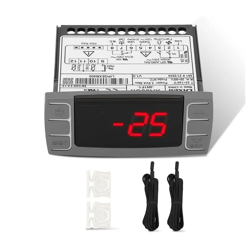 ABLG XR06CX-4N1F1 Temperature Controllers, Programmable Digital Thermostat With Sensor Probe