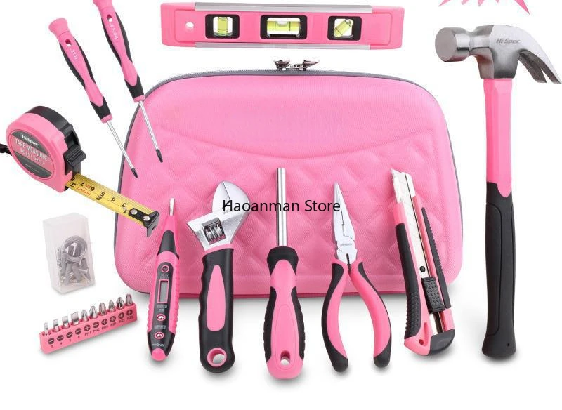Household Tool Set DIY Pink Women's Gift Hardware Kit Daily Home Handmade Toolbox
Household Tool Set DIY Pink Women's Gift Hardware Kit Daily Home Handmade Toolbox
