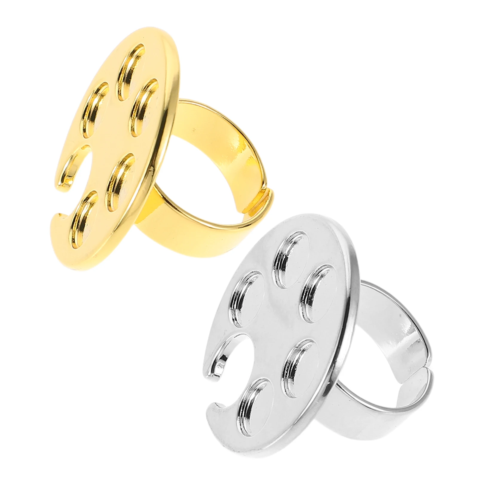 2Pcs Nail Art Palette Ring Metal Mini Portable Mixing Tray Manicure Tool for Nail Artists Gel Pigment Color Blending Palette
2Pcs Nail Art Palette Ring Metal Mini Portable Mixing Tray Manicure Tool for Nail Artists Gel Pigment Color Blending Palette