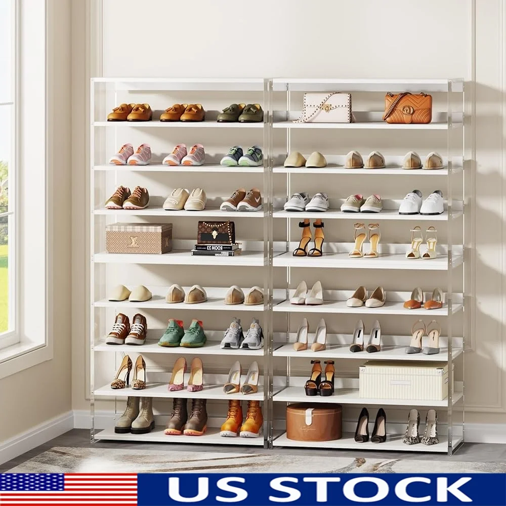 8-Tier Acrylic Shoe Rack Set 2 Modern Shoe Organizer Storage Display Rack 24-32 Pairs Space-Saving Entryway Living Room
8-Tier Acrylic Shoe Rack Set 2 Modern Shoe Organizer Storage Display Rack 24-32 Pairs Space-Saving Entryway Living Room