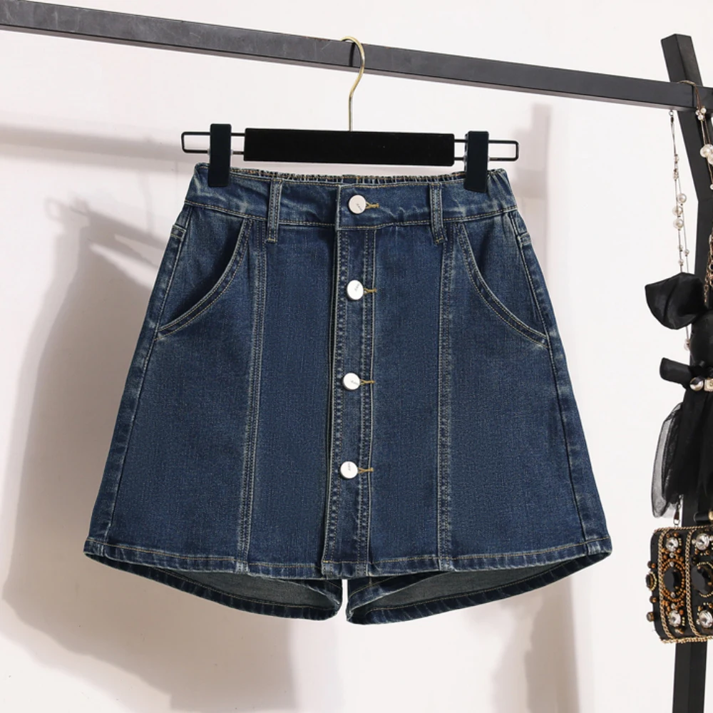Summer New Shorts Skirts for Women Female Solid Casual A-Line Single Breasted Denim Short Holiday Party Wear for 18-24Y
Summer New Shorts Skirts for Women Female Solid Casual A-Line Single Breasted Denim Short Holiday Party Wear for 18-24Y