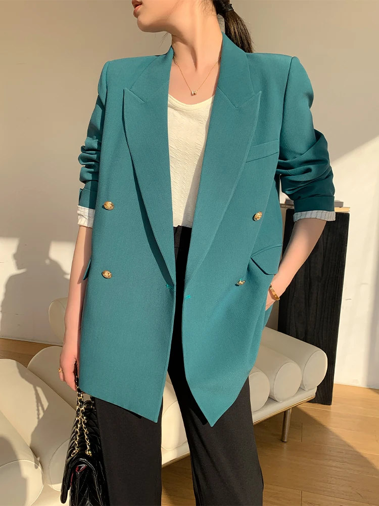 Spring 2024 Women's Casual Loose Commuter Sle Suit Jaet Faionable Versatile Long Sve Pure Color Button up Top
Spring 2024 Women's Casual Loose Commuter Sle Suit Jaet Faionable Versatile Long Sve Pure Color Button up Top