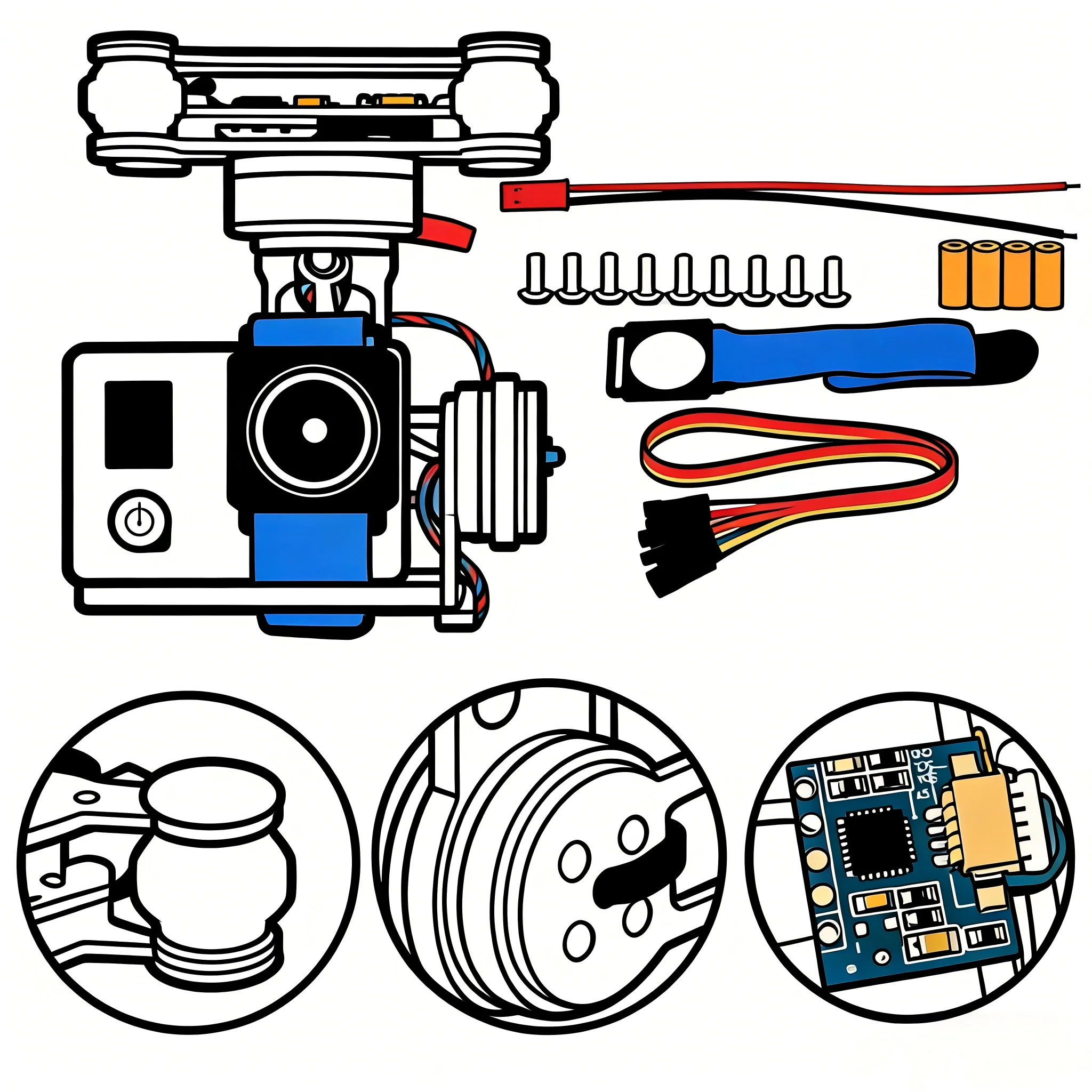 Крепление для камеры DroneHub с 3-осевым бесщеточным стабилизатором и 32-битным контроллером Storm32 для камер Gopro3/Gopro4/SJ4000/Xiaomi FPV и дронов
Крепление для камеры DroneHub с 3-осевым бесщеточным стабилизатором и 32-битным контроллером Storm32 для камер Gopro3/Gopro4/SJ4000/Xiaomi FPV и дронов