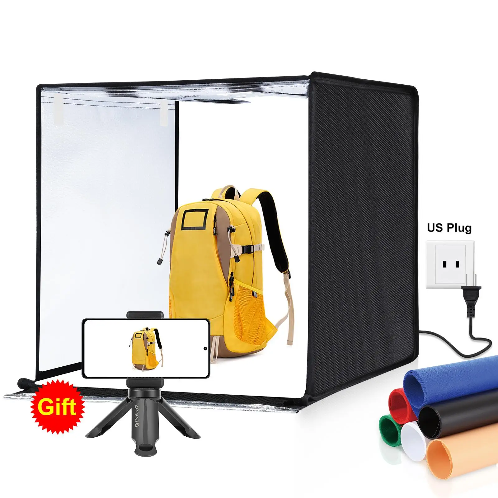 PULUZ Photo Studio Light Box Portable 60 x 60 x 60 cm Light Tent LED 5500K White Light Dimmable Mini 36W Photography Studio Tent
PULUZ Photo Studio Light Box Portable 60 x 60 x 60 cm Light Tent LED 5500K White Light Dimmable Mini 36W Photography Studio Tent