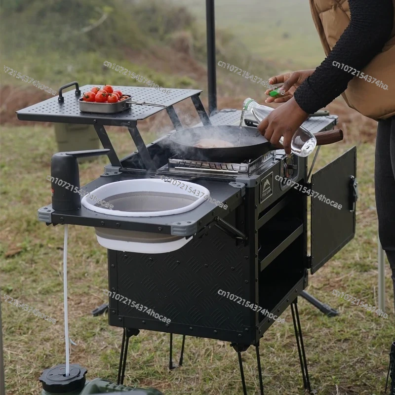 Camping Kitchen Box Portable Folding Cookware Table Stove Set for Outdoor Camping Hiking
Camping Kitchen Box Portable Folding Cookware Table Stove Set for Outdoor Camping Hiking