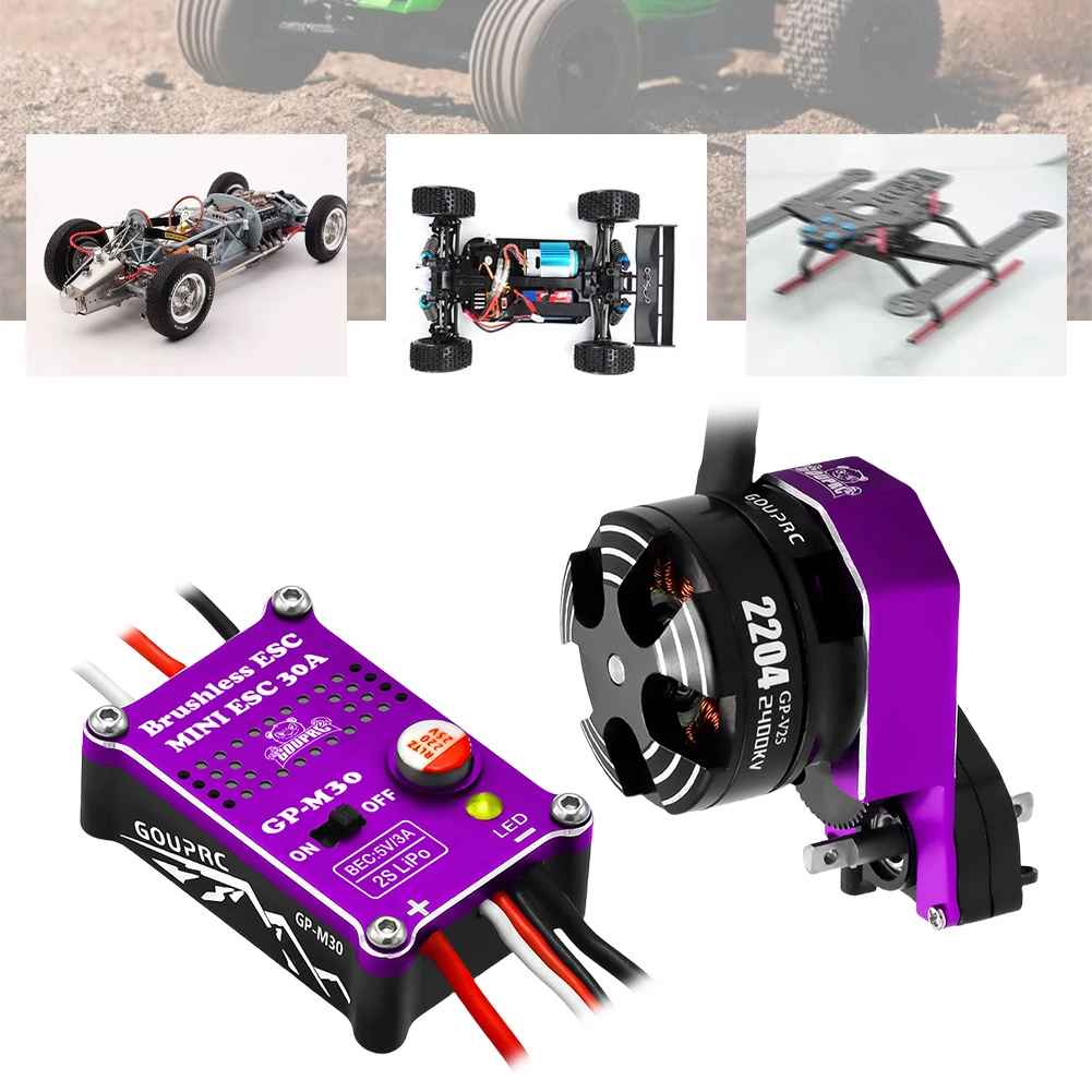 2204 2400KV Brushless Outrunner Motor with Transmission & 30A ESC for 1/24 RC Crawler Axial SCX24 Upgrade
2204 2400KV Brushless Outrunner Motor with Transmission & 30A ESC for 1/24 RC Crawler Axial SCX24 Upgrade
