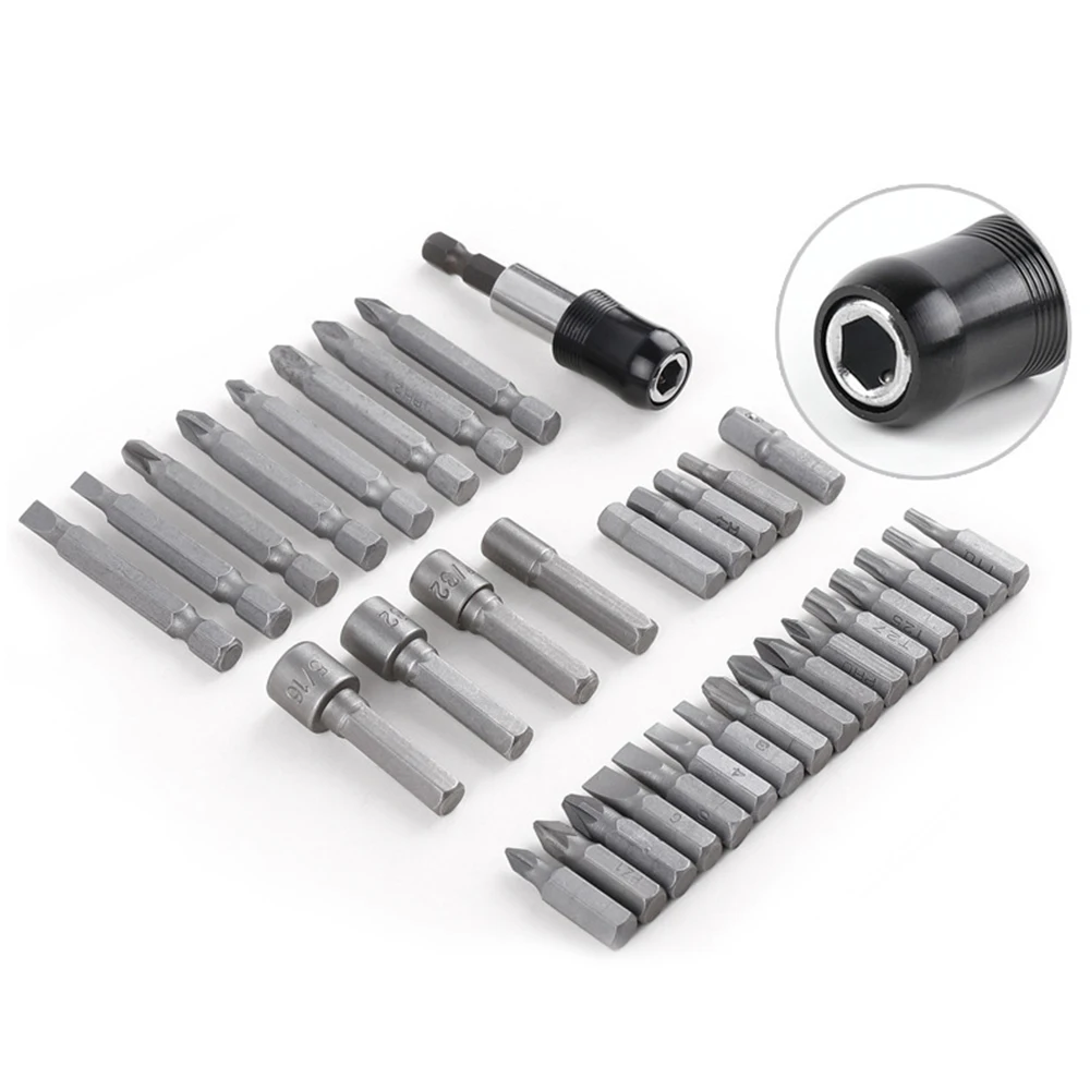 34 in 1 Screwdriver Head Set 6.35mm Wrench Phillips Hexagon Screwdriver Retainer Adapter Repair Tool
34 in 1 Screwdriver Head Set 6.35mm Wrench Phillips Hexagon Screwdriver Retainer Adapter Repair Tool