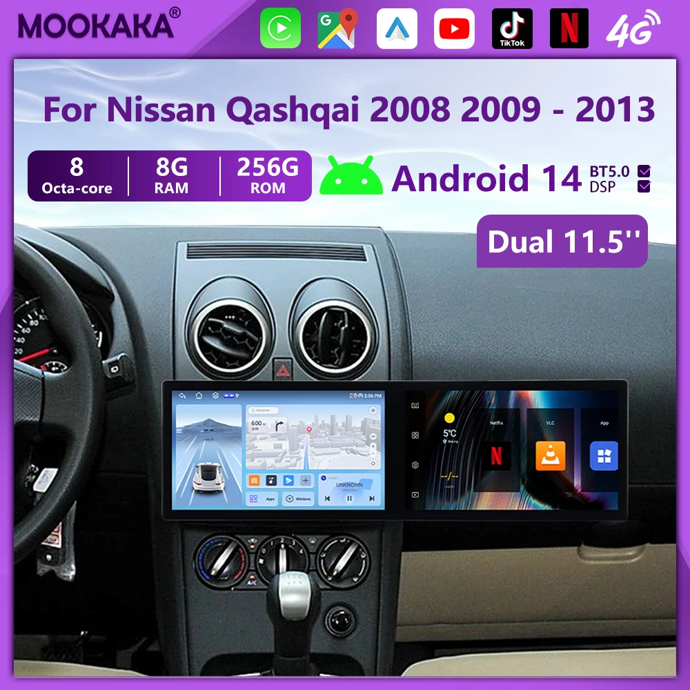 25" Car Radio For Nissan Qashqai 2008-2013 Android Long Strip QLED Screen Multimedia Player Carplay Unit Update 2025 Ai Screen
25" Car Radio For Nissan Qashqai 2008-2013 Android Long Strip QLED Screen Multimedia Player Carplay Unit Update 2025 Ai Screen