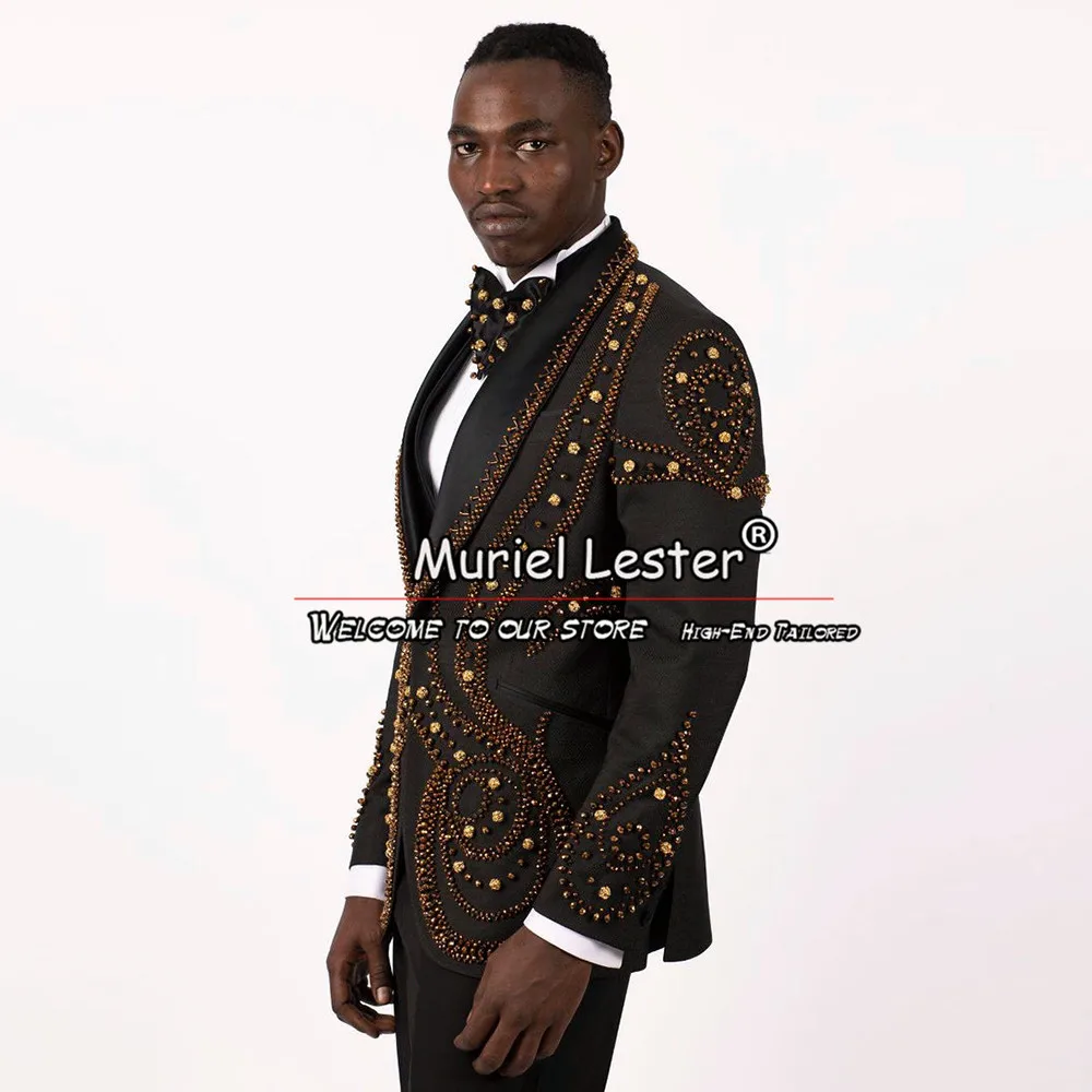 Wedding Suits For Men Plus Size Luxury Groom Wear Tuxedos Handmade Beading Blazer Vest Pants 3 Pieces Male Prom Party Dress 2024
Wedding Suits For Men Plus Size Luxury Groom Wear Tuxedos Handmade Beading Blazer Vest Pants 3 Pieces Male Prom Party Dress 2024