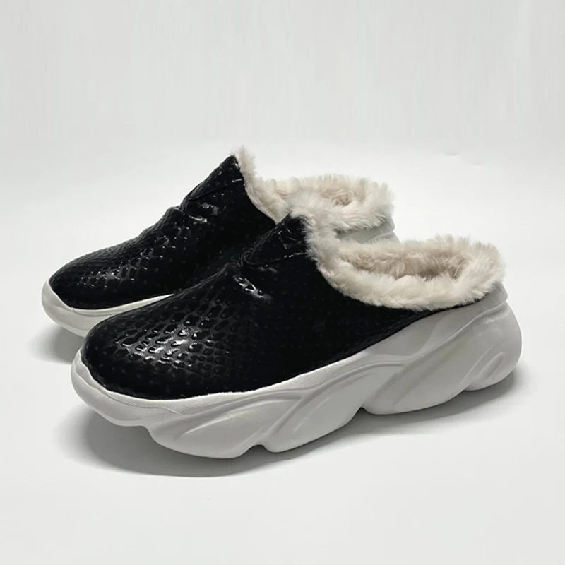 Warm indoor cotton half-drag thick-soled comfortable casual shoes velvet large-size anti-splashing cotton shoes
Warm indoor cotton half-drag thick-soled comfortable casual shoes velvet large-size anti-splashing cotton shoes