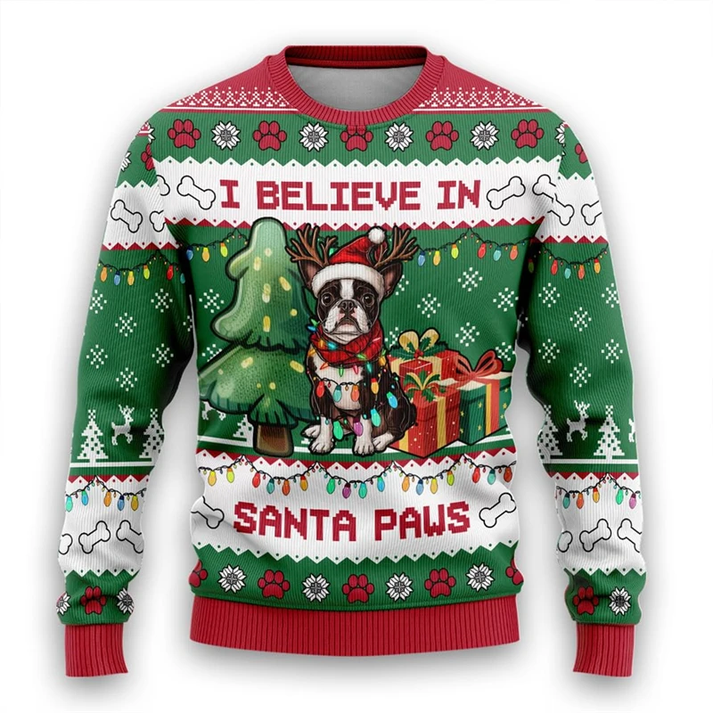 17 Dog Designs Graphic Sweatshirts Cute Dog Paw Ugly Christmas Sweater Shih Tzu Boston Terrier Pullovers Kawaii Women Tracksuit
17 Dog Designs Graphic Sweatshirts Cute Dog Paw Ugly Christmas Sweater Shih Tzu Boston Terrier Pullovers Kawaii Women Tracksuit