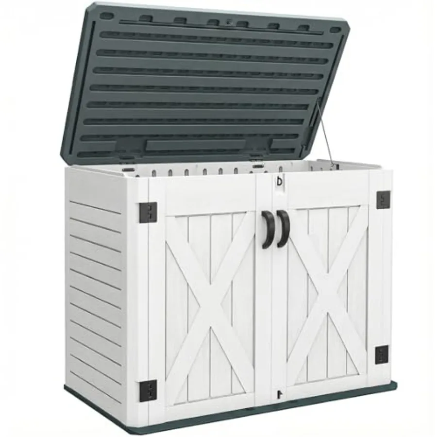 YITAHOME Outdoor Horizontal Storage Shed with X-Shaped Lockable Door 35 Cu Ft Weatherproof Resin Tool Shed w/o Shelf Ideal for
YITAHOME Outdoor Horizontal Storage Shed with X-Shaped Lockable Door 35 Cu Ft Weatherproof Resin Tool Shed w/o Shelf Ideal for