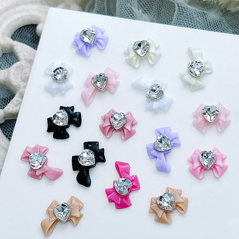 20PCS 3D Resin Nail Art Bow Charms With Love Heart Rhinestone Crystal Diamond Accessories Nails Decoration Supplies Parts CY
20PCS 3D Resin Nail Art Bow Charms With Love Heart Rhinestone Crystal Diamond Accessories Nails Decoration Supplies Parts CY