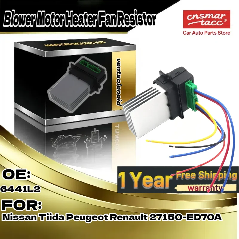 For Nissan Tiida, For Peugeot, For Renault | Blower Motor Heater Fan Resistor - 27150-ED70A, 6441L2
For Nissan Tiida, For Peugeot, For Renault | Blower Motor Heater Fan Resistor - 27150-ED70A, 6441L2