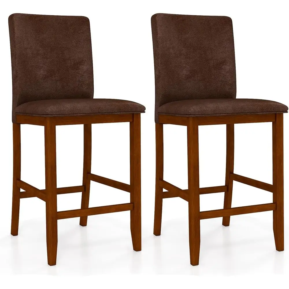 Set of 2 26 Upholstered Counter Height Bar Stools with Padded Fabric Seats, Walnut Finish
Set of 2 26 Upholstered Counter Height Bar Stools with Padded Fabric Seats, Walnut Finish