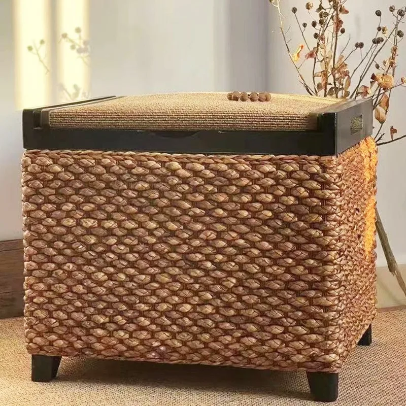 Vintage Rattan & Solid Wood Storage Stool, Shoe Changing Bench, Chinese Ottoman for Entryway, Bedroom, Living Room with Lid
Vintage Rattan & Solid Wood Storage Stool, Shoe Changing Bench, Chinese Ottoman for Entryway, Bedroom, Living Room with Lid