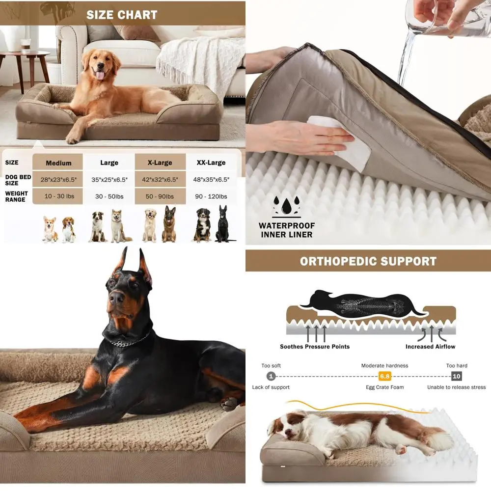 Ортопедическая кровать для собак XXL — водонепроницаемый диван со съемным моющимся чехлом и нескользящим основанием
Ортопедическая кровать для собак XXL — водонепроницаемый диван со съемным моющимся чехлом и нескользящим основанием