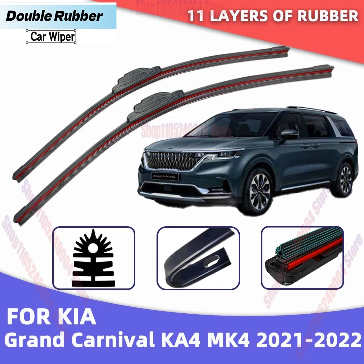 Layers Strip Front Windshield Wipers 2025 Latest Model Car Wiper For KIA Grand Carnival KA4 MK4 2021-2022
Layers Strip Front Windshield Wipers 2025 Latest Model Car Wiper For KIA Grand Carnival KA4 MK4 2021-2022