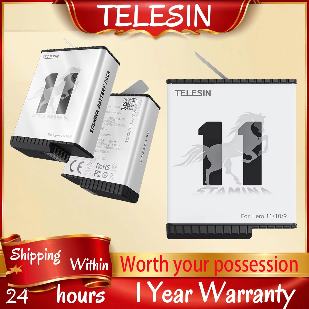 TELESIN Stamina Battery High Performance White Support -20°C for GoPro Hero 9/10/11 Black Power Accessory
TELESIN Stamina Battery High Performance White Support -20°C for GoPro Hero 9/10/11 Black Power Accessory