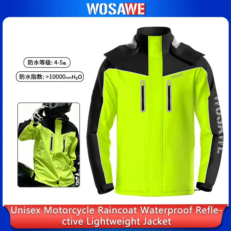 WOSAWE Unisex Motorcycle Raincoat Accessories 100% Waterproof Reflective Lightweight Clothes Jacket for Hiking Boating Riding
WOSAWE Unisex Motorcycle Raincoat Accessories 100% Waterproof Reflective Lightweight Clothes Jacket for Hiking Boating Riding