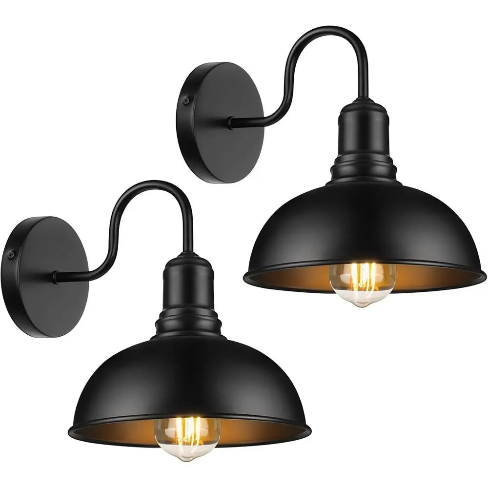 2-Pack Rust-Resistant Outdoor Wall Sconces, Black Barn-Style Garage Lanterns with Waterproof Exterior
2-Pack Rust-Resistant Outdoor Wall Sconces, Black Barn-Style Garage Lanterns with Waterproof Exterior