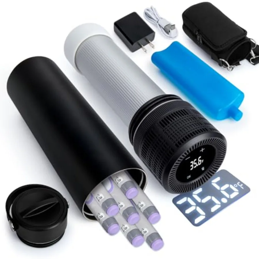 Portable Electric Insulin Cooler Travel Case for 17 Pens 35-68F Temperature Control with Biogel USB Charger TSA Approved Medica
Portable Electric Insulin Cooler Travel Case for 17 Pens 35-68F Temperature Control with Biogel USB Charger TSA Approved Medica
