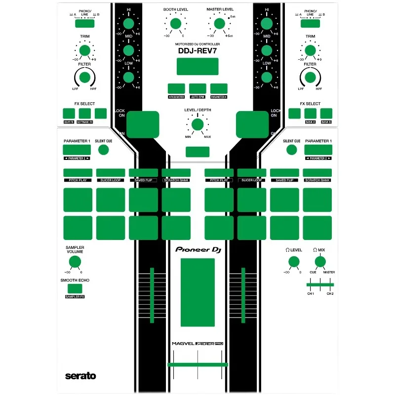 Пленка для панели контроллера DJ Pioneer DDJ-REV7. Красочная наклейка Pioneer для проигрывателя дисков (только пленка, а не машина)
Пленка для панели контроллера DJ Pioneer DDJ-REV7. Красочная наклейка Pioneer для проигрывателя дисков (только пленка, а не машина)