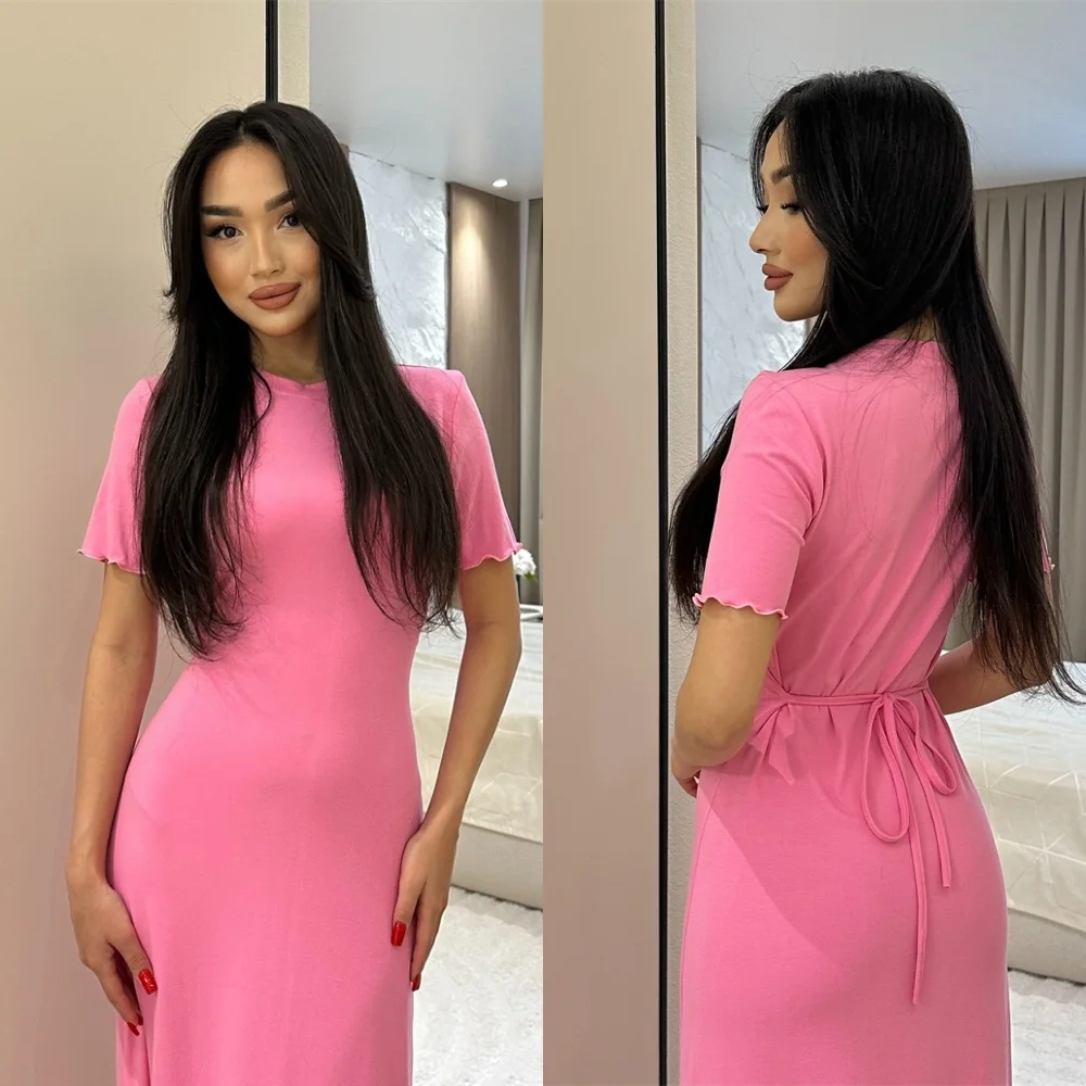 Индивидуальные классические розовые трикотажные платья Vestido De Noche по индивидуальному заказу, вечерние платья с круглым вырезом и короткими рукавами, модные платья для особых случаев
Индивидуальные классические розовые трикотажные платья Vestido De Noche по индивидуальному заказу, вечерние платья с круглым вырезом и короткими рукавами, модные платья для особых случаев