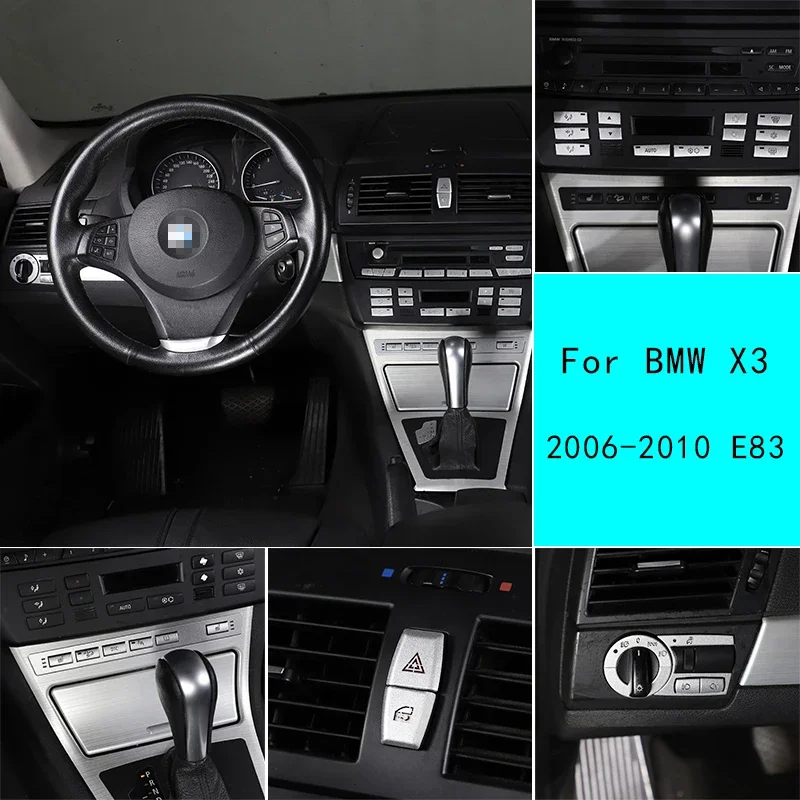 For BMW X3 E83 2006-2010 Central Control CD Air Conditioning Button Stickers Sequins Stainless Steel Interior Car Accessories
For BMW X3 E83 2006-2010 Central Control CD Air Conditioning Button Stickers Sequins Stainless Steel Interior Car Accessories