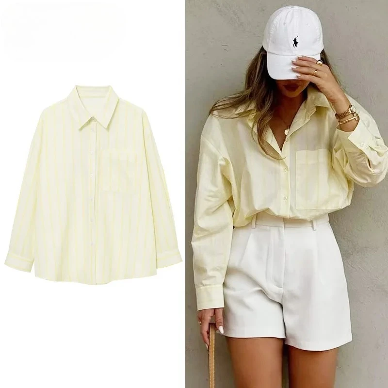 2025 Spring Summer New Women Striped Oversize Shirt Button Up Long Sleeve Blouse Plus Size Top Chic Elegant Female Shirts
2025 Spring Summer New Women Striped Oversize Shirt Button Up Long Sleeve Blouse Plus Size Top Chic Elegant Female Shirts