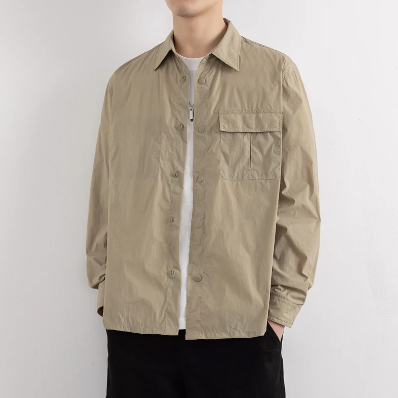 Retro Workwear Long Sleeve Shirt Men's Casual Versatile Trendy Handsome Multi-Pocket Fashion Simple Nylon Button up Men's Shirt
Retro Workwear Long Sleeve Shirt Men's Casual Versatile Trendy Handsome Multi-Pocket Fashion Simple Nylon Button up Men's Shirt