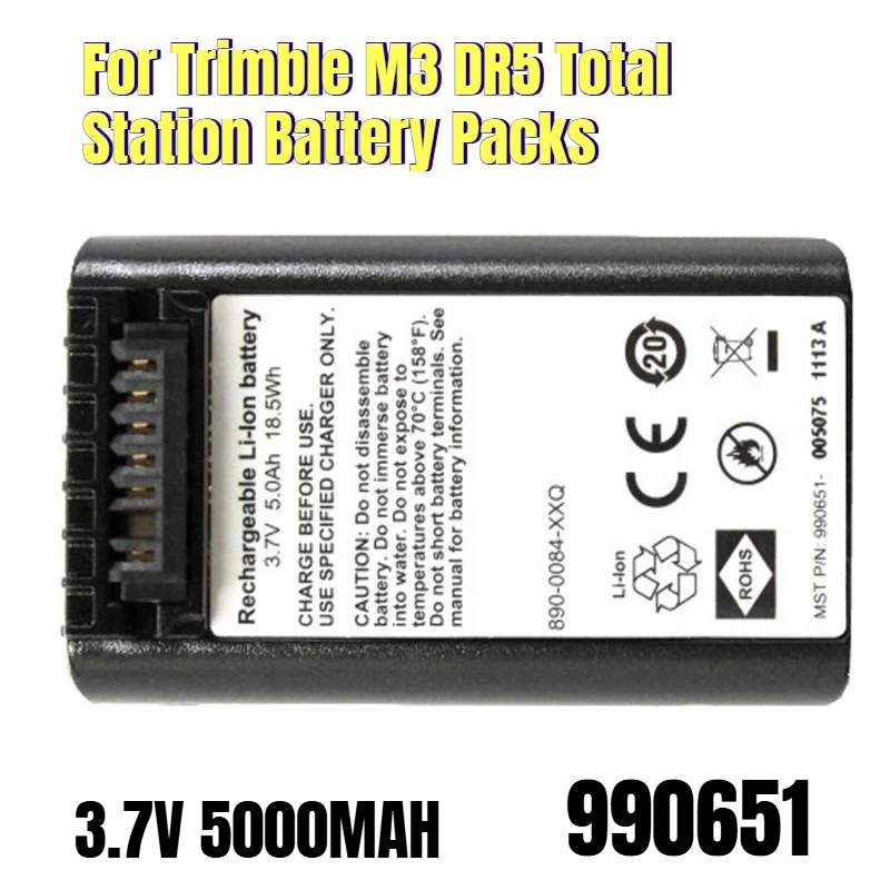 3.7V 5000MAH for Trimble M3 DR5 Total Station Battery Packs 990651
3.7V 5000MAH for Trimble M3 DR5 Total Station Battery Packs 990651