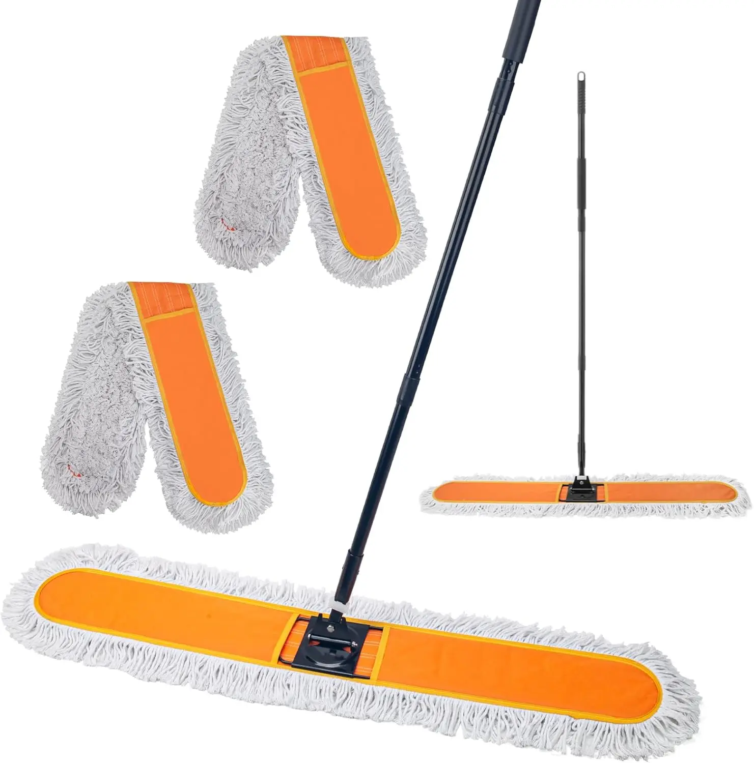 48" Commercial Dust Mops for Floor Cleaning, Heavy Duty Floor Duster Mop with 60" Long Handle, Industrial Wet Dry Sweeper Mop
48" Commercial Dust Mops for Floor Cleaning, Heavy Duty Floor Duster Mop with 60" Long Handle, Industrial Wet Dry Sweeper Mop