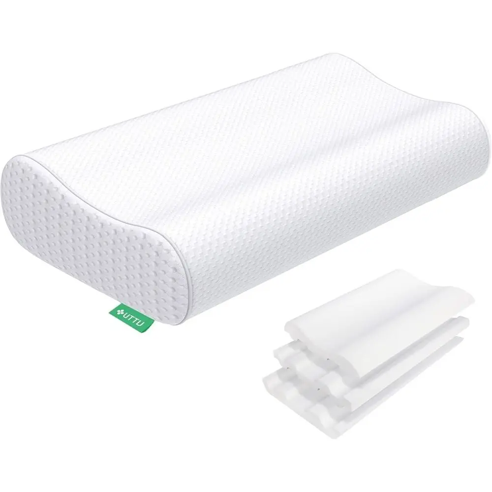 Memory Foam Orthopedic Pillow for Neck Pain Relief, Cooling Contour Design for Side and Back Sleepers, Queen Size (23.6x14x5.2/4
Memory Foam Orthopedic Pillow for Neck Pain Relief, Cooling Contour Design for Side and Back Sleepers, Queen Size (23.6x14x5.2/4
