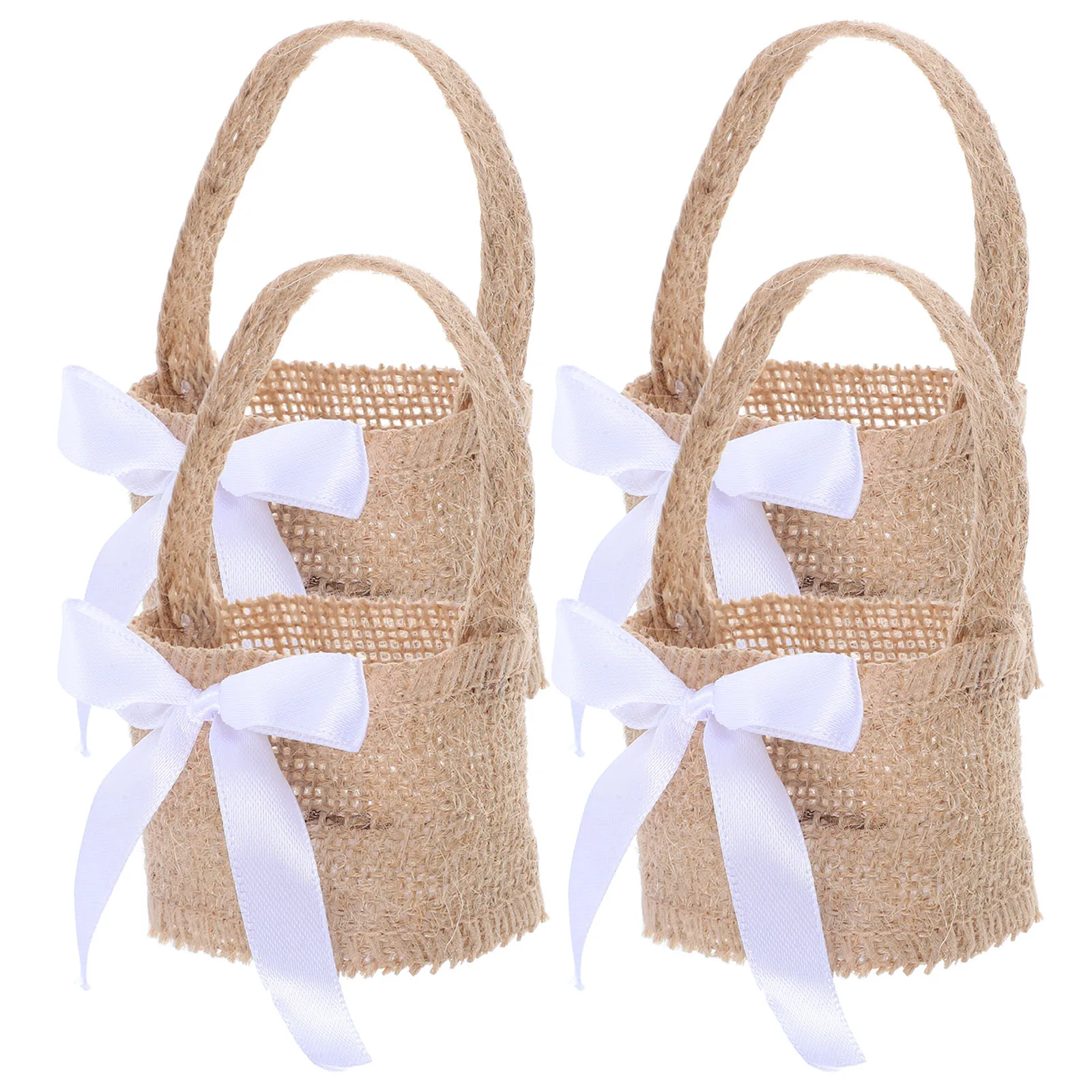 4 Pcs Linen Baskets Wedding Flower Girl Basket for Candy Gifts Storage Reusable Romantic Decor Home Accessories
4 Pcs Linen Baskets Wedding Flower Girl Basket for Candy Gifts Storage Reusable Romantic Decor Home Accessories
