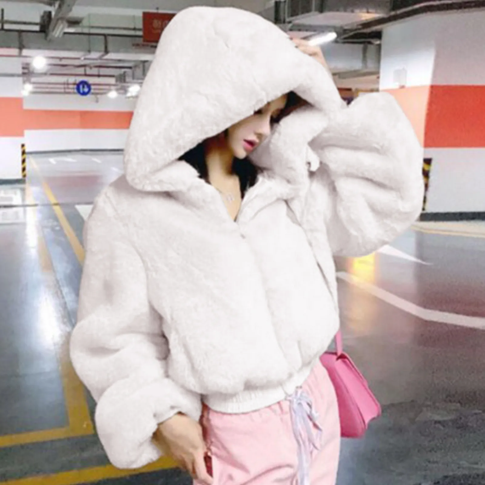 Womens Snow Day Fashion Short Coat Color Elastic Waist Zipper Hoodie Outwear Streetwear Loose Coat Autumn Winter Jackets
Womens Snow Day Fashion Short Coat Color Elastic Waist Zipper Hoodie Outwear Streetwear Loose Coat Autumn Winter Jackets