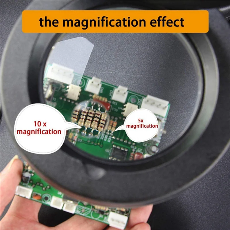 10Pcs LED Magnifying Lamp 5X 10X Magnifier With Light Table And Desk Lamp Floor Stand (Black) US PLUG
10Pcs LED Magnifying Lamp 5X 10X Magnifier With Light Table And Desk Lamp Floor Stand (Black) US PLUG
