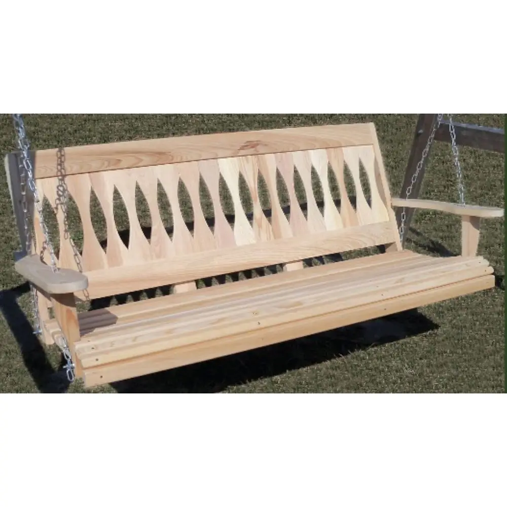 Rot-Resistant Cypress Wood 5-Seat Contoured Porch Swing, Made in USA - Eco-Friendly Green Furniture
Rot-Resistant Cypress Wood 5-Seat Contoured Porch Swing, Made in USA - Eco-Friendly Green Furniture