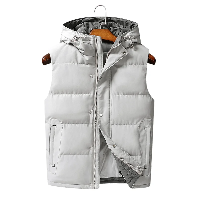 Men's Winter Sleeveless Vest Jackets Fashion Men Cotton-Padded Vest Coats Mens Casual Hooded Warm Waistcoats Solid Color Coats
Men's Winter Sleeveless Vest Jackets Fashion Men Cotton-Padded Vest Coats Mens Casual Hooded Warm Waistcoats Solid Color Coats