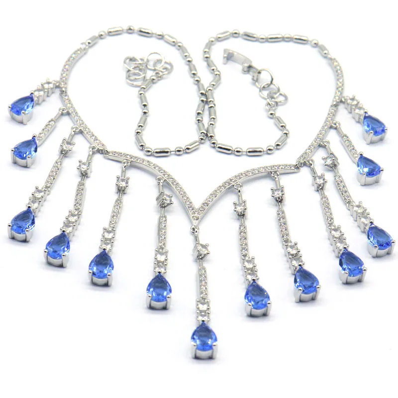 45x6mm SheCrown Eye Catching 26.5g Pink Morganite Blood Ruby Amethyst Violet Tanzanite CZ Women Wedding Silver Necklace 18-19"
45x6mm SheCrown Eye Catching 26.5g Pink Morganite Blood Ruby Amethyst Violet Tanzanite CZ Women Wedding Silver Necklace 18-19"