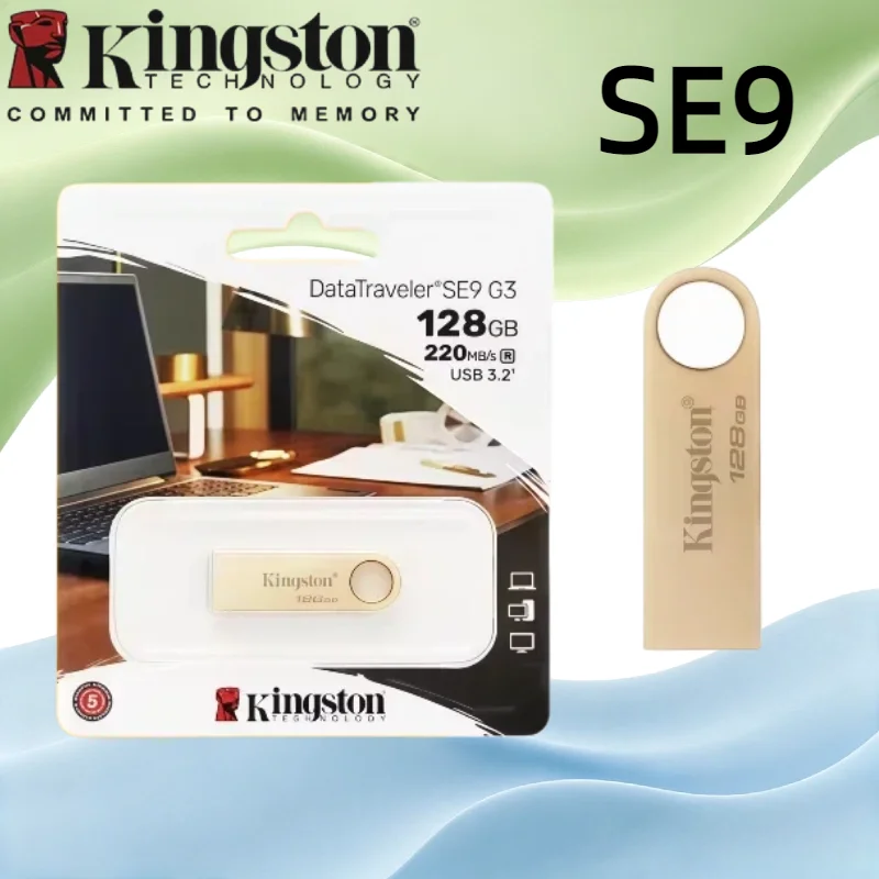 Kingston DataTraveler SE9 Metal USB3.2 Gen1 Flash Drive 64GB 128GB 256GB 512GB Gold Pendrive Up To 220MB/s High Speed U Disk
Kingston DataTraveler SE9 Metal USB3.2 Gen1 Flash Drive 64GB 128GB 256GB 512GB Gold Pendrive Up To 220MB/s High Speed U Disk